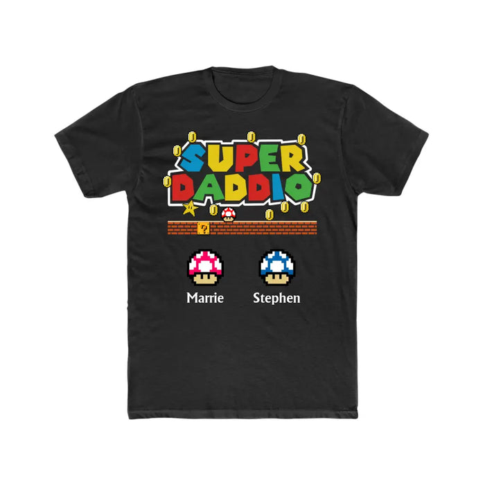 Super Daddio Funny Dad - Personalized Gifts Custom Gamer Shirt for Dad, Gamer