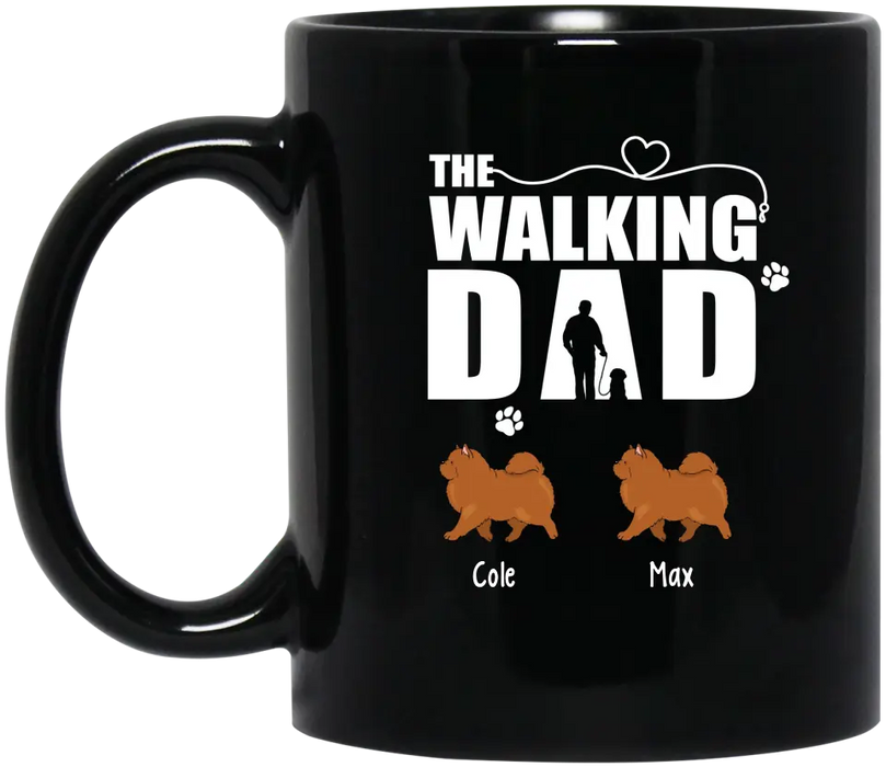 The Walking Dad - Personalized Gifts Custom Dog Mug for Dog Dad, Dog Lovers