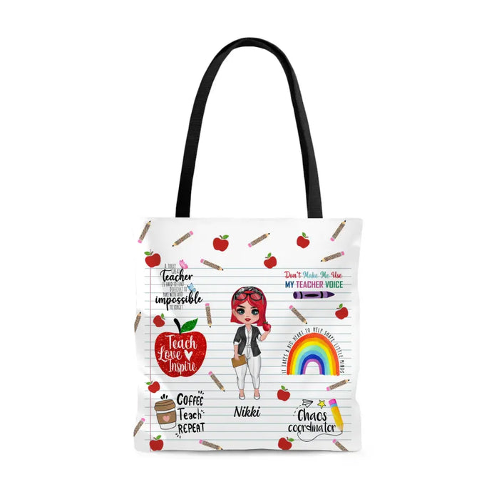 Teach Love Inspire - Personalized Gifts Custom Tote Bag For Teachers, Back To School Gifts