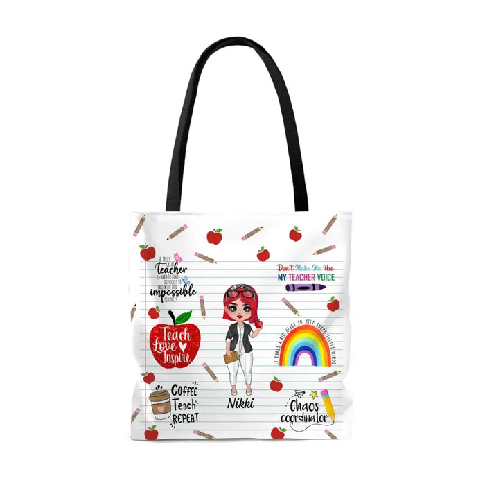 Teach Love Inspire - Personalized Gifts Custom Tote Bag For Teachers, Back To School Gifts