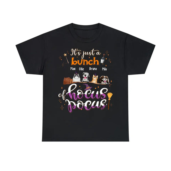 It's Just A Bunch Of Hocus Pocus - Personalized Gifts Custom Halloween Shirt For Her, Dog Lovers