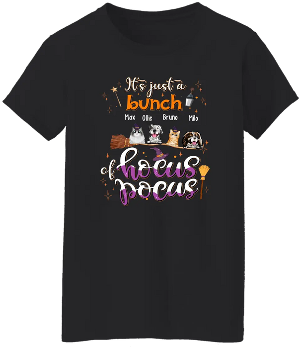 It's Just A Bunch Of Hocus Pocus - Personalized Gifts Custom Halloween Shirt For Her, Dog Lovers