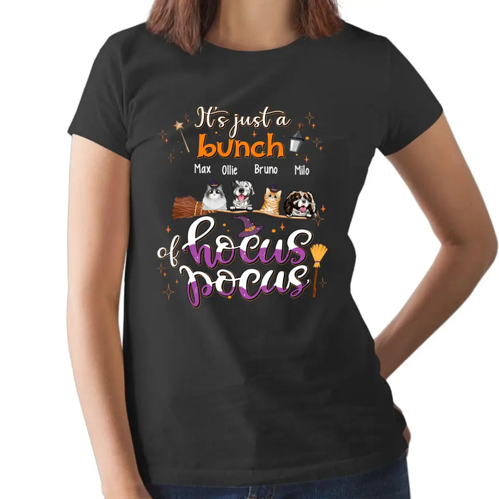 It's Just A Bunch Of Hocus Pocus - Personalized Gifts Custom Halloween Shirt For Her, Dog Lovers