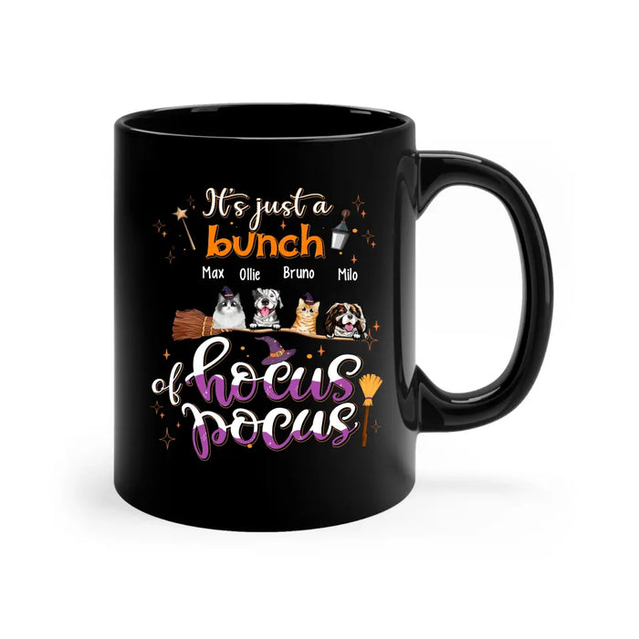 It's Just A Bunch Of Hocus Pocus - Personalized Gifts Custom Halloween Mug For Her, Dog Lovers