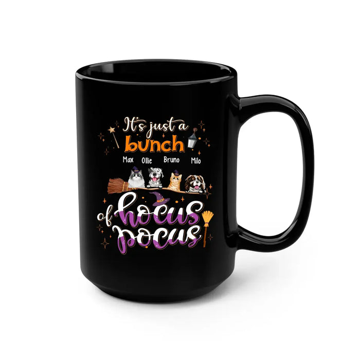 It's Just A Bunch Of Hocus Pocus - Personalized Gifts Custom Halloween Mug For Her, Dog Lovers