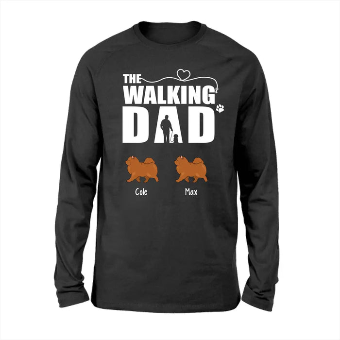 The Walking Dad - Father's Day Personalized Gifts Custom Dog Shirt for Dog Dad, Dog Lovers