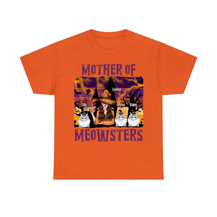 Mother Of Meowsters - Halloween Personalized Gifts Custom Cat Shirt For Cat Mom, Cat Lovers