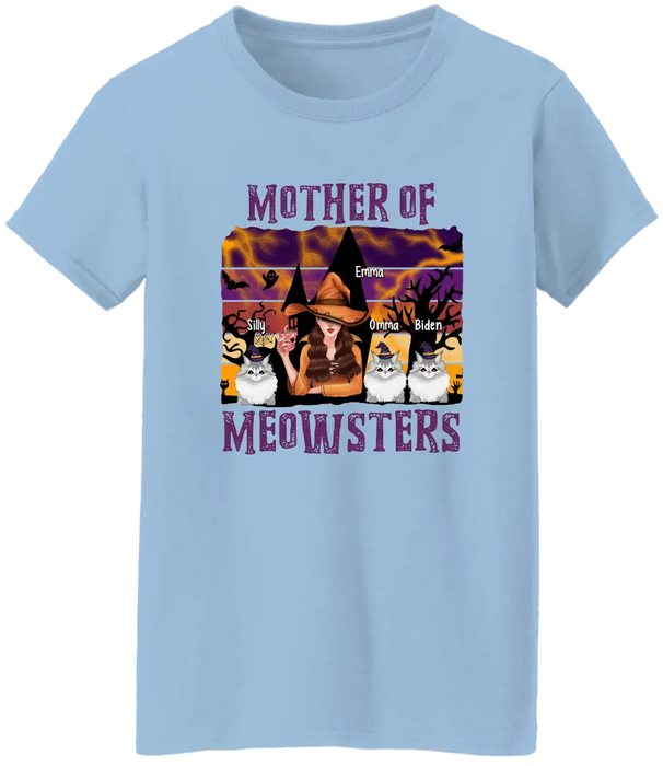 Mother Of Meowsters - Halloween Personalized Gifts Custom Cat Shirt For Cat Mom, Cat Lovers