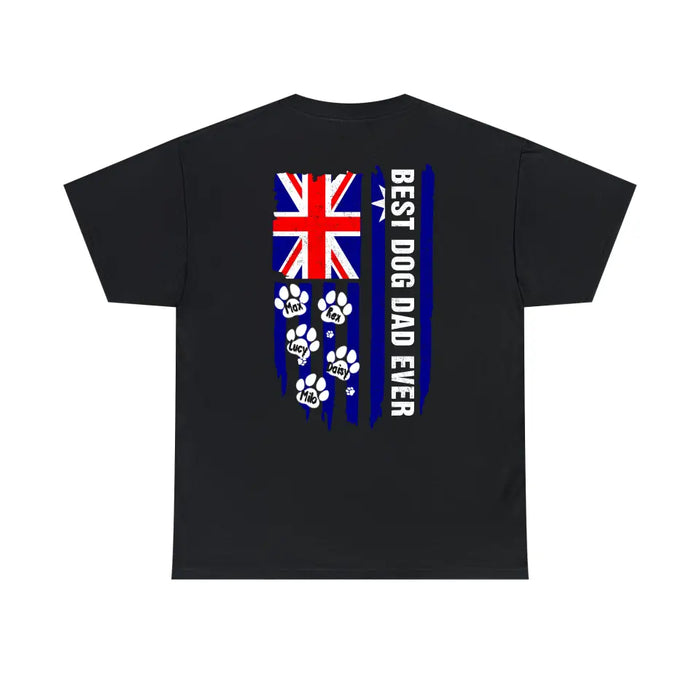 Best Dog Dad Ever Australian Flag - Personalized Gifts Custom Dog Shirt For Dog Dad, Dog Lovers