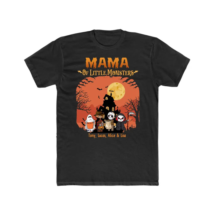 Mama Of Little Monsters - Personalized Gifts Custom Horror Shirt For Grandma Mom, Funny Halloween Creepy Shirt