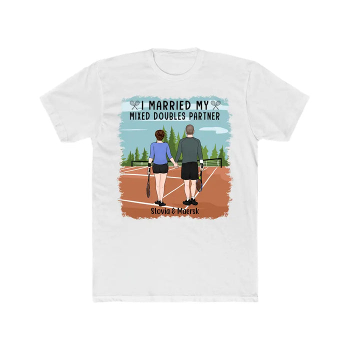 Personalized Shirt, I Married My Mixed Doubles Partner, Gifts For Tennis Couple