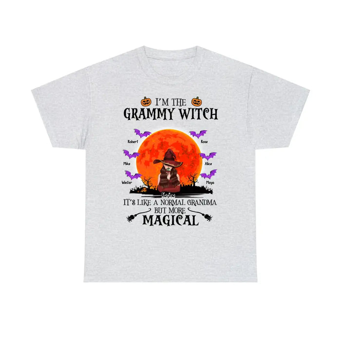 I'm The Grammy Witch It's Like A Normal Grandma But More Magical - Personalized Halloween Gifts Custom Shirt For Grandma Nana