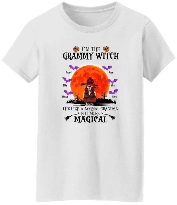 I'm The Grammy Witch It's Like A Normal Grandma But More Magical - Personalized Halloween Gifts Custom Shirt For Grandma Nana