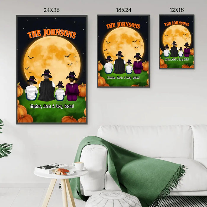 Personalized Family Portrait Poster Custom Halloween Gift For The Whole Family