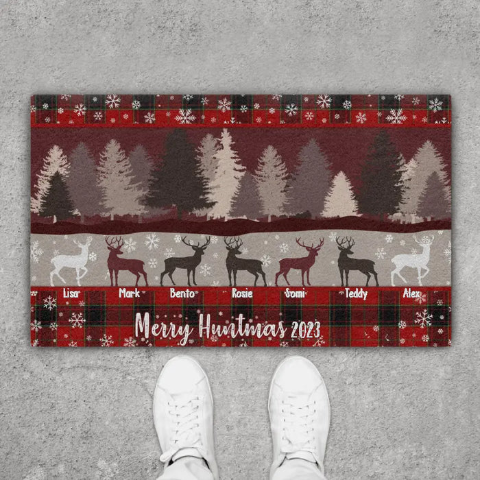 Merry Huntmas 2023- Christmas Gifts Hunting Doormat for Family, Hunting Lovers