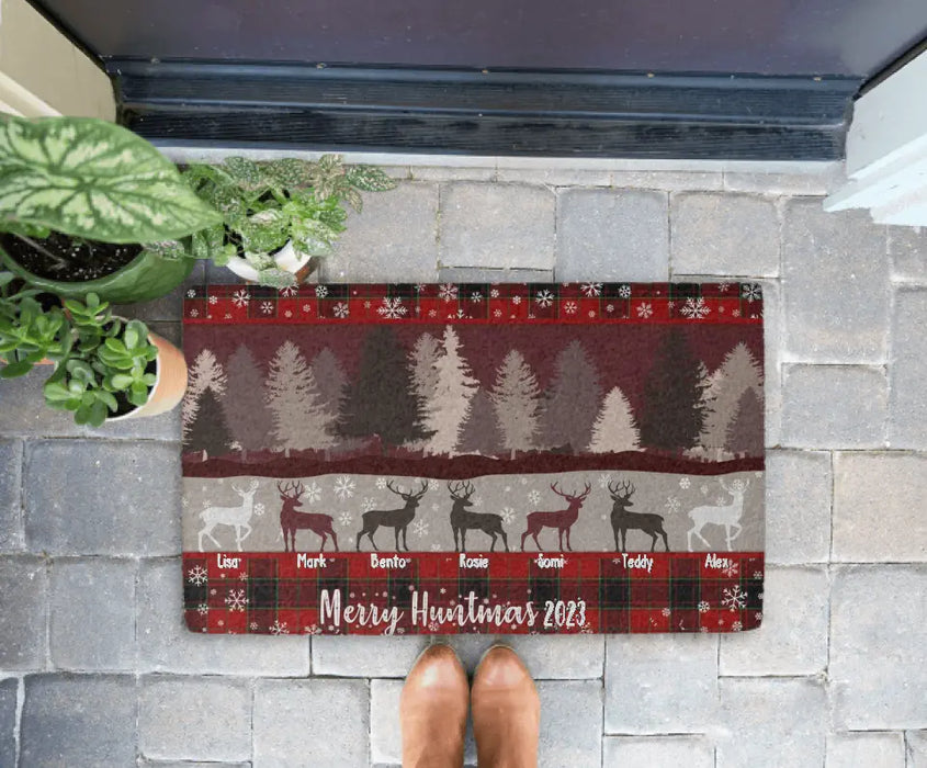 Merry Huntmas 2023- Christmas Gifts Hunting Doormat for Family, Hunting Lovers