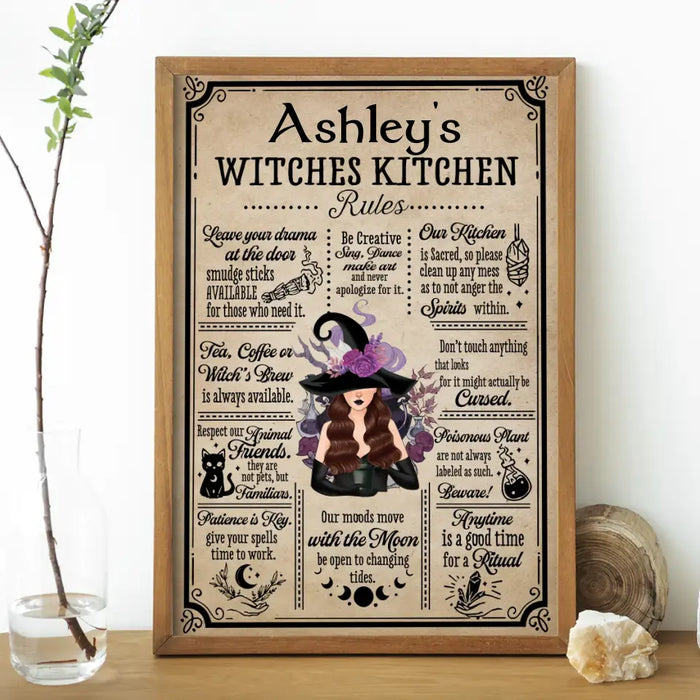 Witches Kitchen Rules - Personalized Gifts Custom Poster For Her, Halloween Gifts For Witches