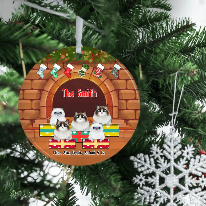 Personalized Ornament Christmas Stocking Merry Christmas, Gifts Custom For Family, Cat Lovers