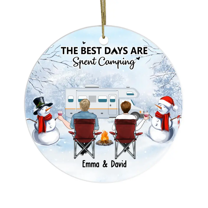 The Best Days Are Spent Camping - Personalized Christmas Gifts Custom Camping Ornament For Family For Couples, Camping Lovers