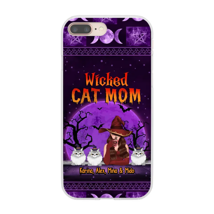 Wicked Cat Mom - Personalized Gifts for Halloween Phone Case for Cat Mom and Cat Lovers