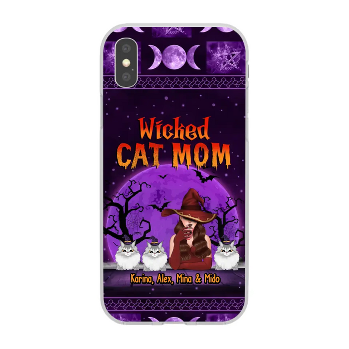 Wicked Cat Mom - Personalized Gifts for Halloween Phone Case for Cat Mom and Cat Lovers