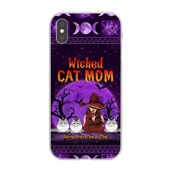 Wicked Cat Mom - Personalized Gifts for Halloween Phone Case for Cat Mom and Cat Lovers