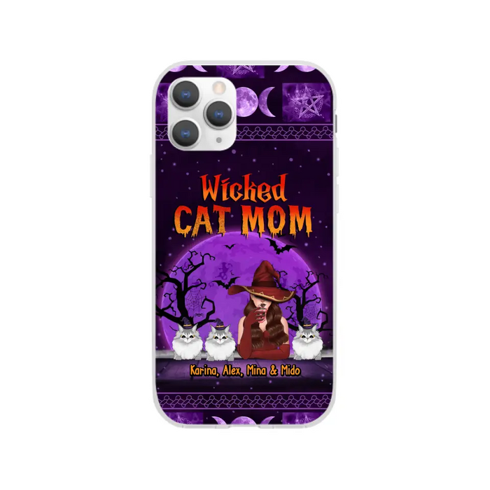 Wicked Cat Mom - Personalized Gifts for Halloween Phone Case for Cat Mom and Cat Lovers