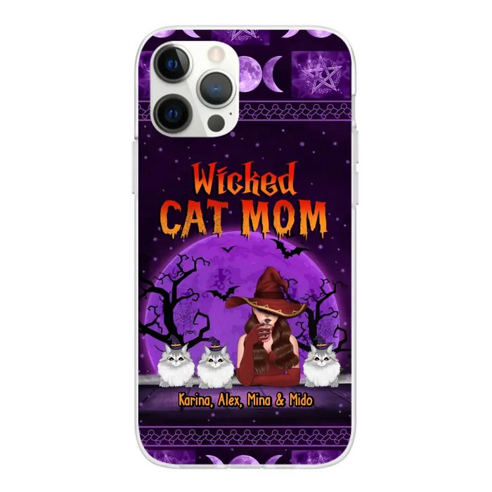 Wicked Cat Mom - Personalized Gifts for Halloween Phone Case for Cat Mom and Cat Lovers