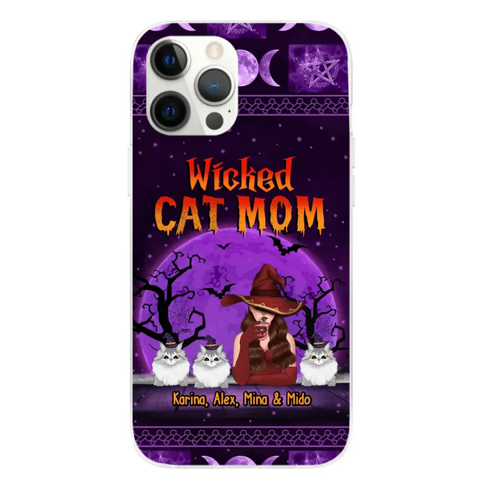 Wicked Cat Mom - Personalized Gifts for Halloween Phone Case for Cat Mom and Cat Lovers