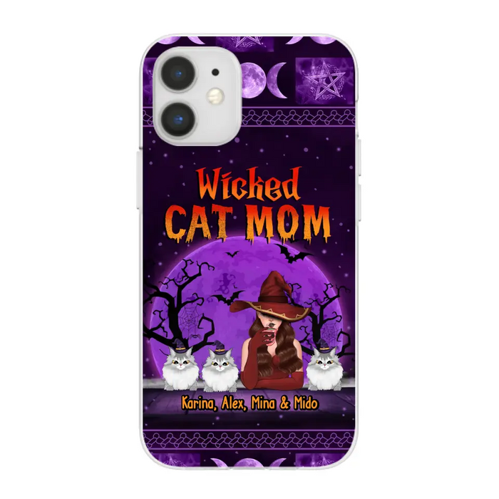 Wicked Cat Mom - Personalized Gifts for Halloween Phone Case for Cat Mom and Cat Lovers