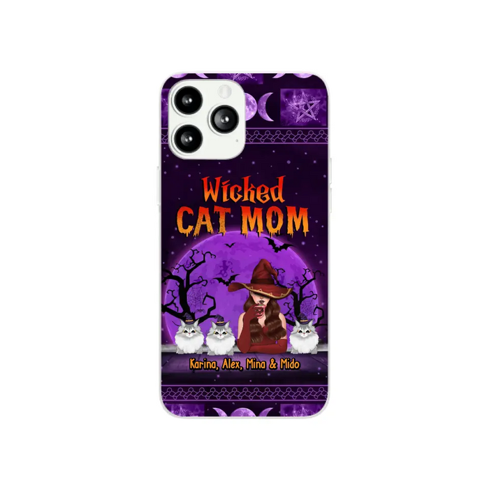 Wicked Cat Mom - Personalized Gifts for Halloween Phone Case for Cat Mom and Cat Lovers