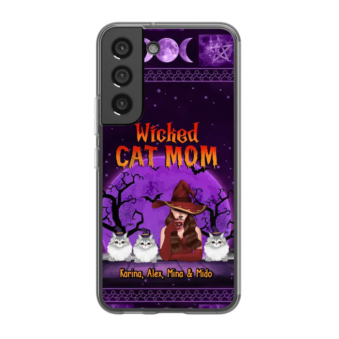 Wicked Cat Mom - Personalized Gifts for Halloween Phone Case for Cat Mom and Cat Lovers