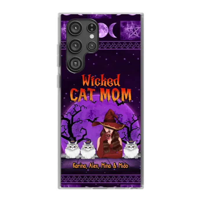 Wicked Cat Mom - Personalized Gifts for Halloween Phone Case for Cat Mom and Cat Lovers