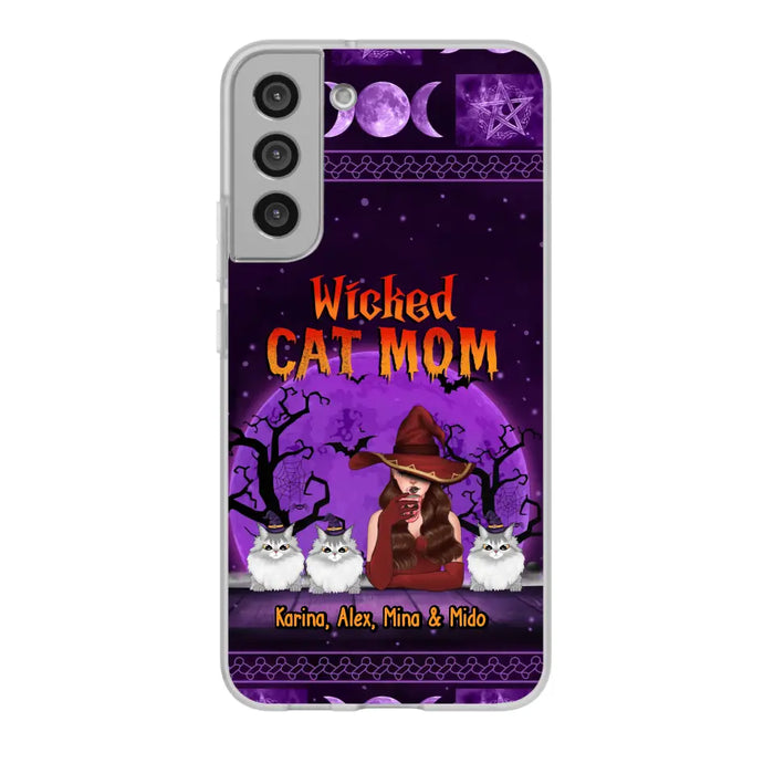 Wicked Cat Mom - Personalized Gifts for Halloween Phone Case for Cat Mom and Cat Lovers