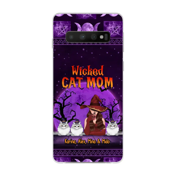 Wicked Cat Mom - Personalized Gifts for Halloween Phone Case for Cat Mom and Cat Lovers