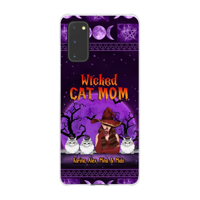 Wicked Cat Mom - Personalized Gifts for Halloween Phone Case for Cat Mom and Cat Lovers