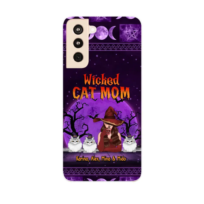 Wicked Cat Mom - Personalized Gifts for Halloween Phone Case for Cat Mom and Cat Lovers