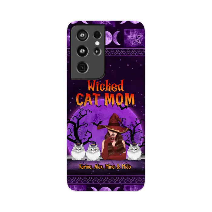 Wicked Cat Mom - Personalized Gifts for Halloween Phone Case for Cat Mom and Cat Lovers