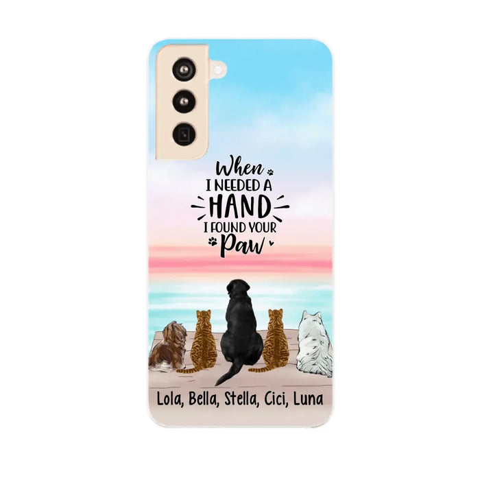 When I Needed A Hand - Personalized Phone Case Pets Lovers, Cat Lovers, Dog Lovers, Rabbit Lovers