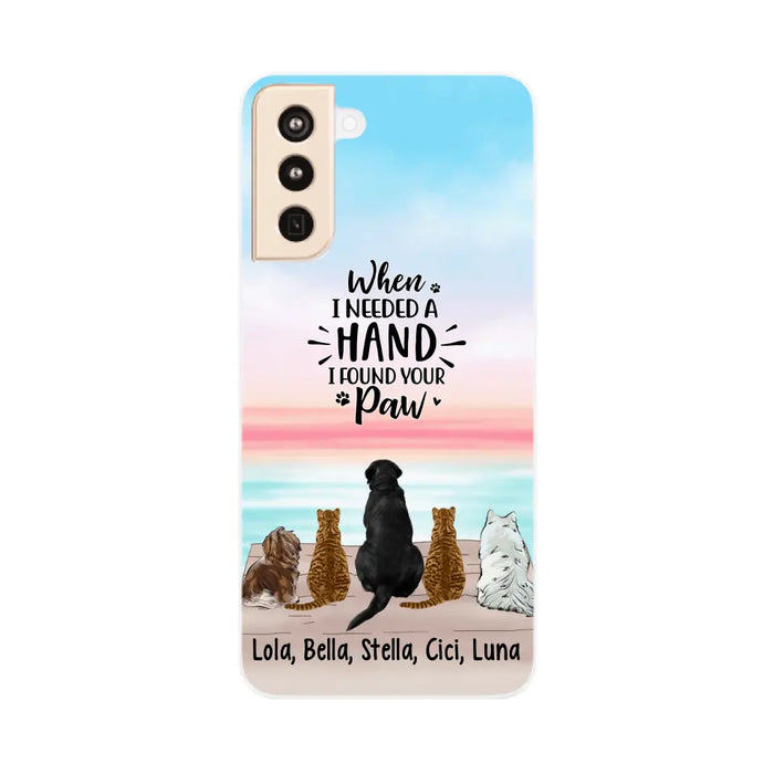 When I Needed A Hand - Personalized Phone Case Pets Lovers, Cat Lovers, Dog Lovers, Rabbit Lovers