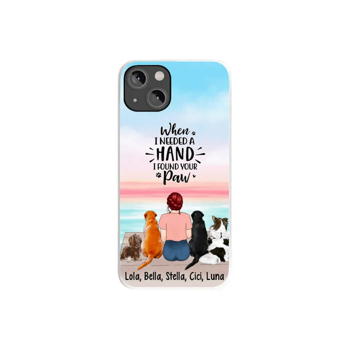 When I Needed A Hand I Found Your Paw - Personalized Phone Case For Her, Dog Lovers