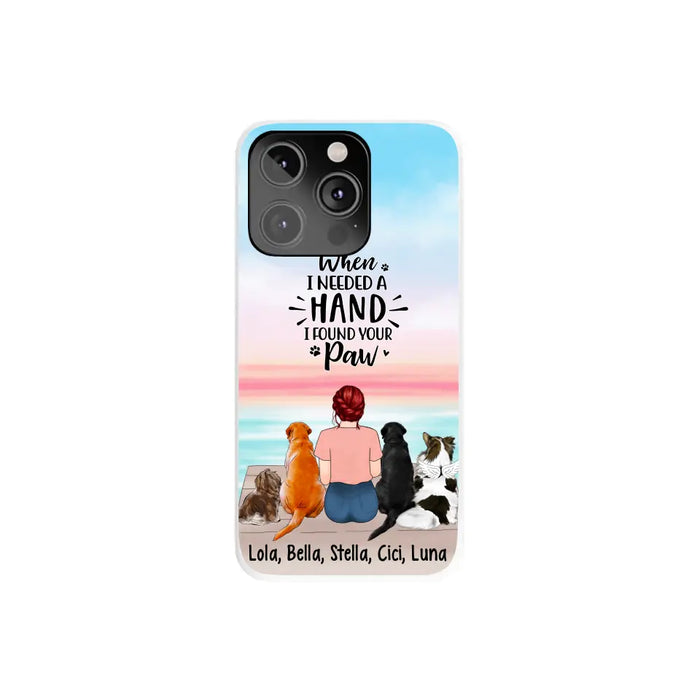 When I Needed A Hand I Found Your Paw - Personalized Phone Case For Her, Dog Lovers