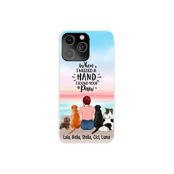 When I Needed A Hand I Found Your Paw - Personalized Phone Case For Her, Dog Lovers