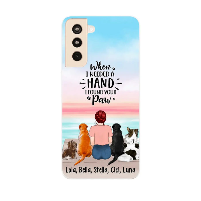 When I Needed A Hand I Found Your Paw - Personalized Phone Case For Her, Dog Lovers