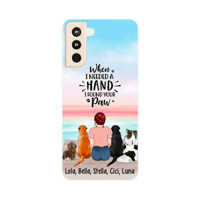 When I Needed A Hand I Found Your Paw - Personalized Phone Case For Her, Dog Lovers