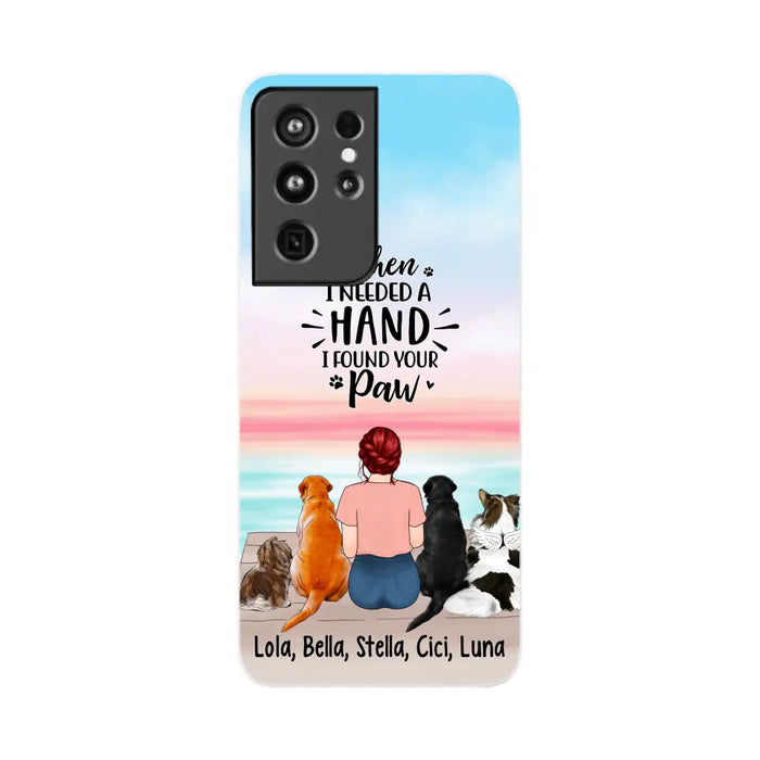 When I Needed A Hand I Found Your Paw - Personalized Phone Case For Her, Dog Lovers