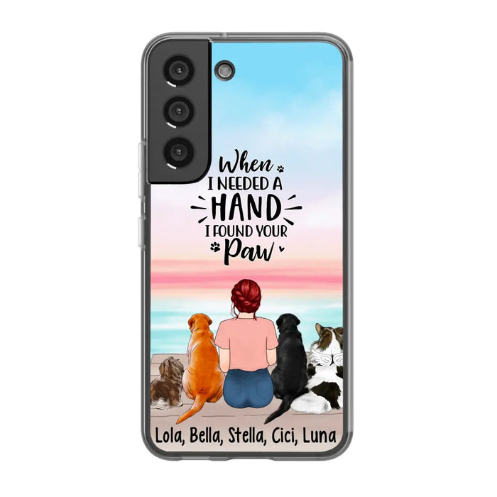 When I Needed A Hand I Found Your Paw - Personalized Phone Case For Her, Dog Lovers