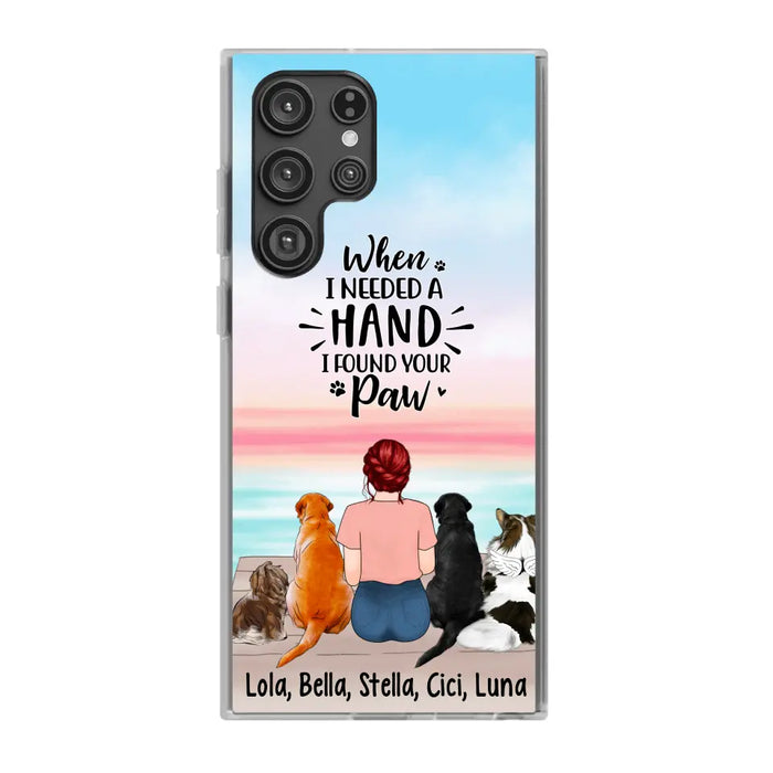 When I Needed A Hand I Found Your Paw - Personalized Phone Case For Her, Dog Lovers