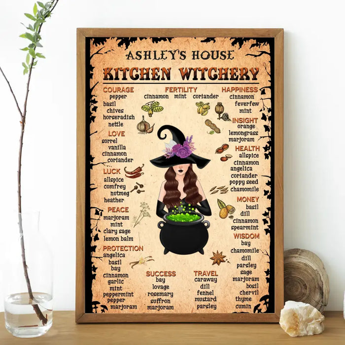 Witch Custom Kitchen Witchery - Personalized Poster For Her, Halloween Wall Art For Witches