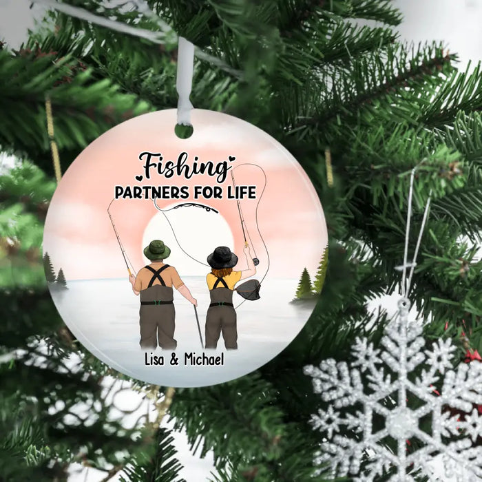 Fishing Partners For Life - Personalized Gifts Custom Ornament For Fly Fishing Lovers